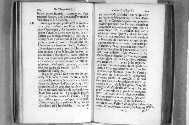 De l'incredulité, où l'on examine les motifs & les raisons génerales qui portent les incredules à rejetter la religion chrétienne. Avec deux lettres où l'on en prouve directement la verité. Par Jean Le Clerc