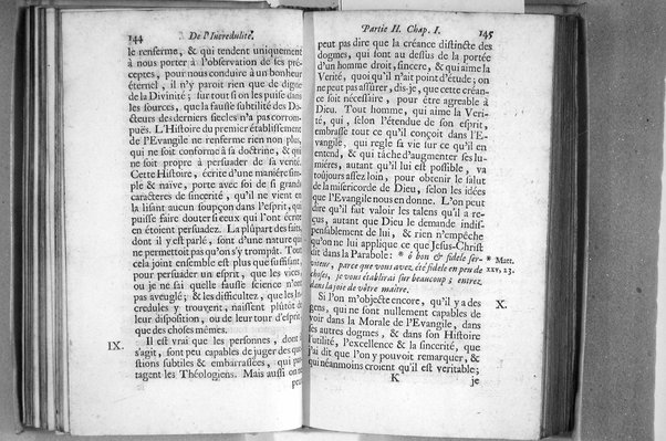 De l'incredulité, où l'on examine les motifs & les raisons génerales qui portent les incredules à rejetter la religion chrétienne. Avec deux lettres où l'on en prouve directement la verité. Par Jean Le Clerc