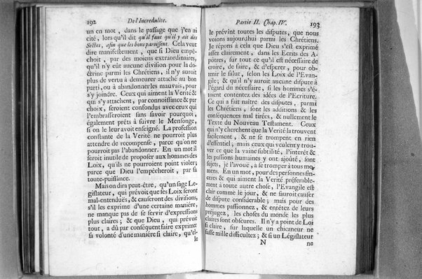 De l'incredulité, où l'on examine les motifs & les raisons génerales qui portent les incredules à rejetter la religion chrétienne. Avec deux lettres où l'on en prouve directement la verité. Par Jean Le Clerc