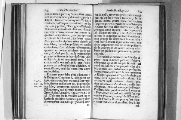 De l'incredulité, où l'on examine les motifs & les raisons génerales qui portent les incredules à rejetter la religion chrétienne. Avec deux lettres où l'on en prouve directement la verité. Par Jean Le Clerc