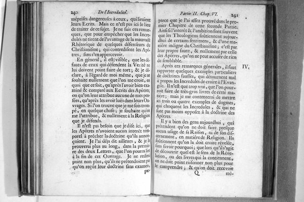 De l'incredulité, où l'on examine les motifs & les raisons génerales qui portent les incredules à rejetter la religion chrétienne. Avec deux lettres où l'on en prouve directement la verité. Par Jean Le Clerc