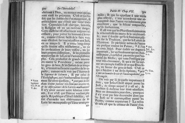 De l'incredulité, où l'on examine les motifs & les raisons génerales qui portent les incredules à rejetter la religion chrétienne. Avec deux lettres où l'on en prouve directement la verité. Par Jean Le Clerc