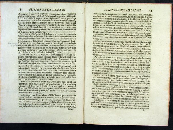 Secundum quodlibet quaestiones varias ex philosophia, sacra theologia, ac de vsuris, & praescriptionibus complectens. Mag. Gerardi Senensis ... a M. Fr. Angelo Vancio Ariminensi ... diligenti studio recognitum, & in lucem primo datum. Adiecto ab eodem Mag. Angelo duplici Tractatu proprio, de restitutione famae: De priuilegiorum manutentione pro regularibus, & mendicantibus