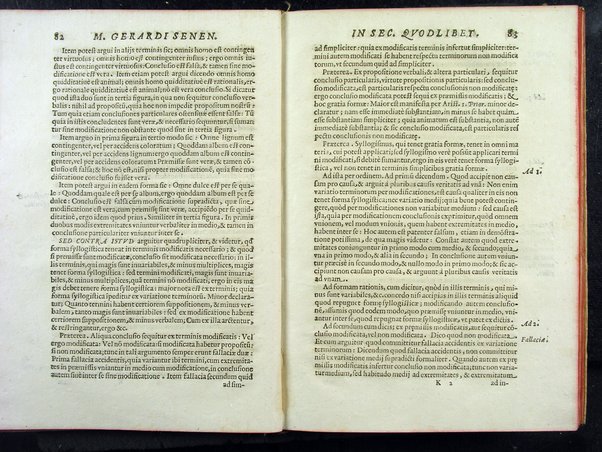 Secundum quodlibet quaestiones varias ex philosophia, sacra theologia, ac de vsuris, & praescriptionibus complectens. Mag. Gerardi Senensis ... a M. Fr. Angelo Vancio Ariminensi ... diligenti studio recognitum, & in lucem primo datum. Adiecto ab eodem Mag. Angelo duplici Tractatu proprio, de restitutione famae: De priuilegiorum manutentione pro regularibus, & mendicantibus