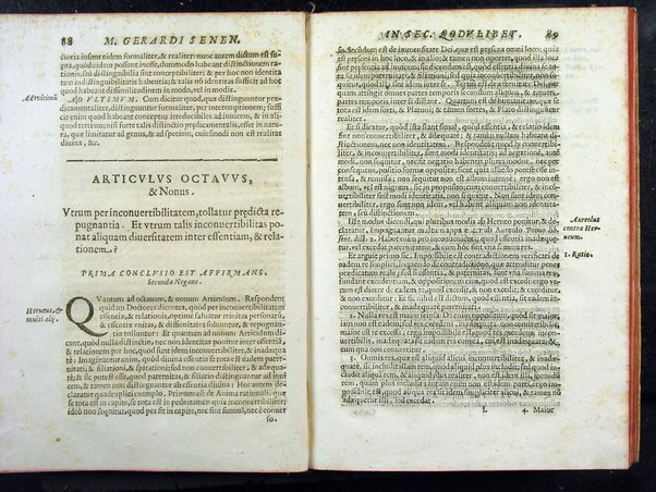 Secundum quodlibet quaestiones varias ex philosophia, sacra theologia, ac de vsuris, & praescriptionibus complectens. Mag. Gerardi Senensis ... a M. Fr. Angelo Vancio Ariminensi ... diligenti studio recognitum, & in lucem primo datum. Adiecto ab eodem Mag. Angelo duplici Tractatu proprio, de restitutione famae: De priuilegiorum manutentione pro regularibus, & mendicantibus