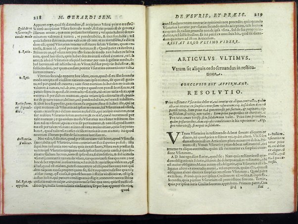 Secundum quodlibet quaestiones varias ex philosophia, sacra theologia, ac de vsuris, & praescriptionibus complectens. Mag. Gerardi Senensis ... a M. Fr. Angelo Vancio Ariminensi ... diligenti studio recognitum, & in lucem primo datum. Adiecto ab eodem Mag. Angelo duplici Tractatu proprio, de restitutione famae: De priuilegiorum manutentione pro regularibus, & mendicantibus