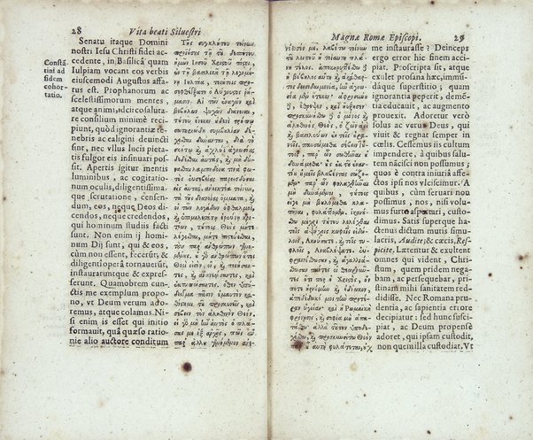 Santi Siluestri Rom. antistis acta antiqua probatiora. Ex duplici altero regio medicaeo, altero eminentissimi cardinalis Mazarini vetusto codice, frater Franc. Combefis Ordinis FF. Praedicatorum Congragationis S. Ludouici eruit, Latio reddidit, partim vindicauit