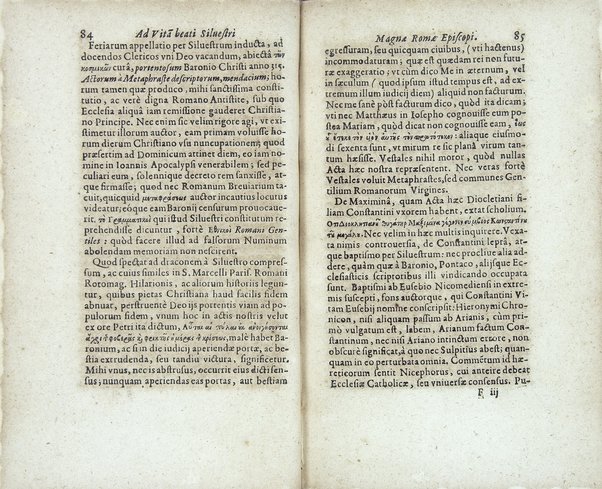 Santi Siluestri Rom. antistis acta antiqua probatiora. Ex duplici altero regio medicaeo, altero eminentissimi cardinalis Mazarini vetusto codice, frater Franc. Combefis Ordinis FF. Praedicatorum Congragationis S. Ludouici eruit, Latio reddidit, partim vindicauit