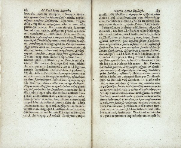 Santi Siluestri Rom. antistis acta antiqua probatiora. Ex duplici altero regio medicaeo, altero eminentissimi cardinalis Mazarini vetusto codice, frater Franc. Combefis Ordinis FF. Praedicatorum Congragationis S. Ludouici eruit, Latio reddidit, partim vindicauit