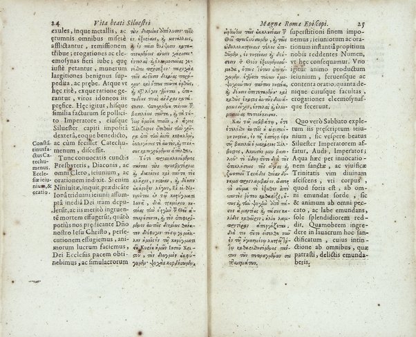 Santi Siluestri Rom. antistis acta antiqua probatiora. Ex duplici altero regio medicaeo, altero eminentissimi cardinalis Mazarini vetusto codice, frater Franc. Combefis Ordinis FF. Praedicatorum Congragationis S. Ludouici eruit, Latio reddidit, partim vindicauit