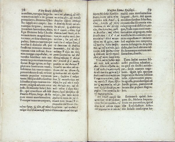 Santi Siluestri Rom. antistis acta antiqua probatiora. Ex duplici altero regio medicaeo, altero eminentissimi cardinalis Mazarini vetusto codice, frater Franc. Combefis Ordinis FF. Praedicatorum Congragationis S. Ludouici eruit, Latio reddidit, partim vindicauit