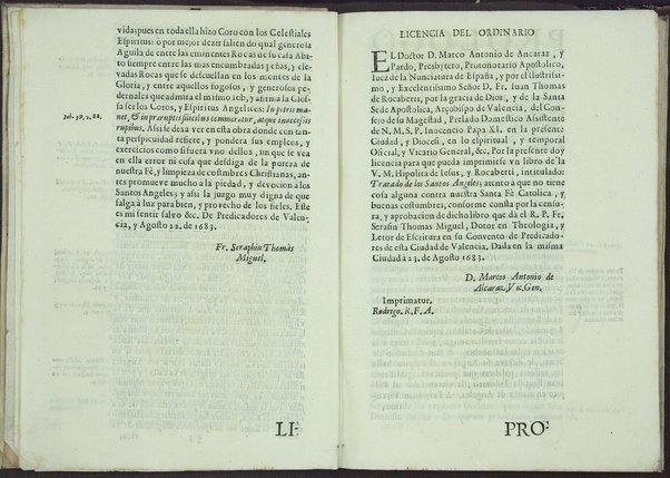 Tratado de los santos angeles en que se explican, y ponderan las calidades, excelencias, y ministerios, que para con los hombres exercitan aquellos celestiales espiritus. Qur compuso ... Hipolita de Iesus, y Rocaberti. ... En Valencia : por Manuel Gomez, 1683