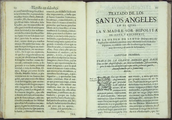 Tratado de los santos angeles en que se explican, y ponderan las calidades, excelencias, y ministerios, que para con los hombres exercitan aquellos celestiales espiritus. Qur compuso ... Hipolita de Iesus, y Rocaberti. ... En Valencia : por Manuel Gomez, 1683