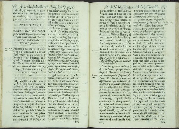 Tratado de los santos angeles en que se explican, y ponderan las calidades, excelencias, y ministerios, que para con los hombres exercitan aquellos celestiales espiritus. Qur compuso ... Hipolita de Iesus, y Rocaberti. ... En Valencia : por Manuel Gomez, 1683