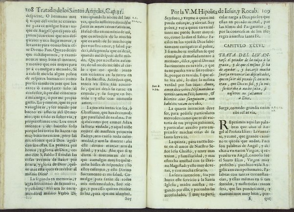 Tratado de los santos angeles en que se explican, y ponderan las calidades, excelencias, y ministerios, que para con los hombres exercitan aquellos celestiales espiritus. Qur compuso ... Hipolita de Iesus, y Rocaberti. ... En Valencia : por Manuel Gomez, 1683