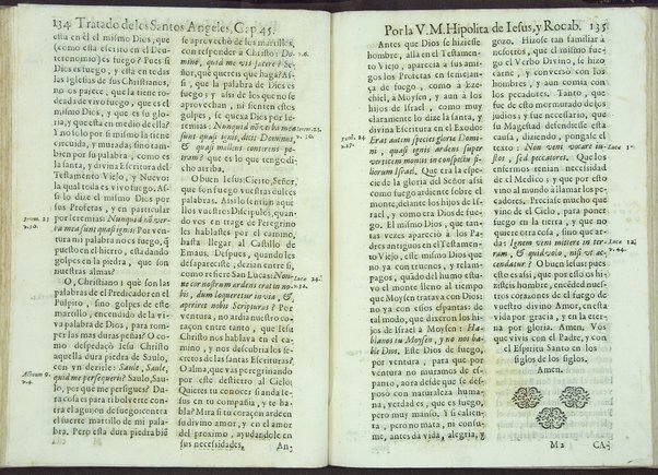 Tratado de los santos angeles en que se explican, y ponderan las calidades, excelencias, y ministerios, que para con los hombres exercitan aquellos celestiales espiritus. Qur compuso ... Hipolita de Iesus, y Rocaberti. ... En Valencia : por Manuel Gomez, 1683