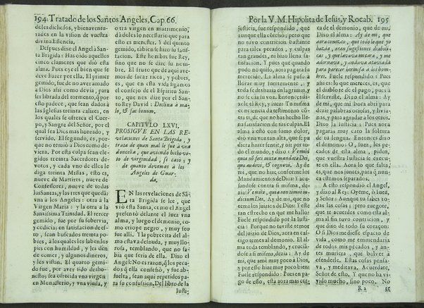 Tratado de los santos angeles en que se explican, y ponderan las calidades, excelencias, y ministerios, que para con los hombres exercitan aquellos celestiales espiritus. Qur compuso ... Hipolita de Iesus, y Rocaberti. ... En Valencia : por Manuel Gomez, 1683