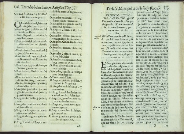 Tratado de los santos angeles en que se explican, y ponderan las calidades, excelencias, y ministerios, que para con los hombres exercitan aquellos celestiales espiritus. Qur compuso ... Hipolita de Iesus, y Rocaberti. ... En Valencia : por Manuel Gomez, 1683