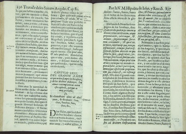 Tratado de los santos angeles en que se explican, y ponderan las calidades, excelencias, y ministerios, que para con los hombres exercitan aquellos celestiales espiritus. Qur compuso ... Hipolita de Iesus, y Rocaberti. ... En Valencia : por Manuel Gomez, 1683