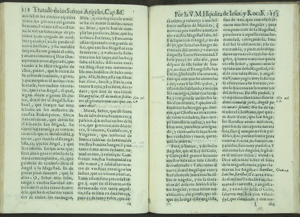 Tratado de los santos angeles en que se explican, y ponderan las calidades, excelencias, y ministerios, que para con los hombres exercitan aquellos celestiales espiritus. Qur compuso ... Hipolita de Iesus, y Rocaberti. ... En Valencia : por Manuel Gomez, 1683