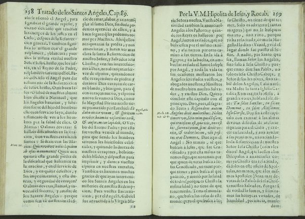 Tratado de los santos angeles en que se explican, y ponderan las calidades, excelencias, y ministerios, que para con los hombres exercitan aquellos celestiales espiritus. Qur compuso ... Hipolita de Iesus, y Rocaberti. ... En Valencia : por Manuel Gomez, 1683