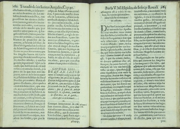 Tratado de los santos angeles en que se explican, y ponderan las calidades, excelencias, y ministerios, que para con los hombres exercitan aquellos celestiales espiritus. Qur compuso ... Hipolita de Iesus, y Rocaberti. ... En Valencia : por Manuel Gomez, 1683