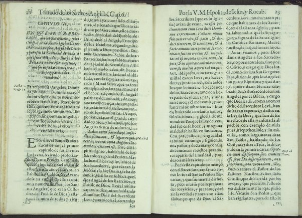 Tratado de los santos angeles en que se explican, y ponderan las calidades, excelencias, y ministerios, que para con los hombres exercitan aquellos celestiales espiritus. Qur compuso ... Hipolita de Iesus, y Rocaberti. ... En Valencia : por Manuel Gomez, 1683