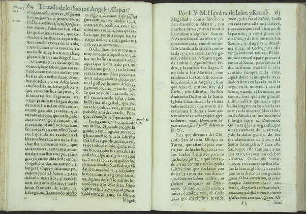 Tratado de los santos angeles en que se explican, y ponderan las calidades, excelencias, y ministerios, que para con los hombres exercitan aquellos celestiales espiritus. Qur compuso ... Hipolita de Iesus, y Rocaberti. ... En Valencia : por Manuel Gomez, 1683