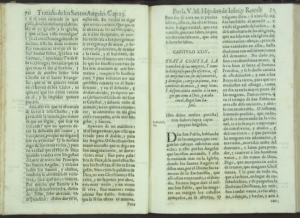 Tratado de los santos angeles en que se explican, y ponderan las calidades, excelencias, y ministerios, que para con los hombres exercitan aquellos celestiales espiritus. Qur compuso ... Hipolita de Iesus, y Rocaberti. ... En Valencia : por Manuel Gomez, 1683