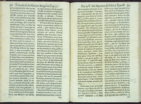 Tratado de los santos angeles en que se explican, y ponderan las calidades, excelencias, y ministerios, que para con los hombres exercitan aquellos celestiales espiritus. Qur compuso ... Hipolita de Iesus, y Rocaberti. ... En Valencia : por Manuel Gomez, 1683