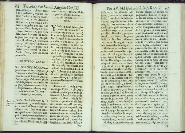 Tratado de los santos angeles en que se explican, y ponderan las calidades, excelencias, y ministerios, que para con los hombres exercitan aquellos celestiales espiritus. Qur compuso ... Hipolita de Iesus, y Rocaberti. ... En Valencia : por Manuel Gomez, 1683