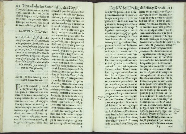 Tratado de los santos angeles en que se explican, y ponderan las calidades, excelencias, y ministerios, que para con los hombres exercitan aquellos celestiales espiritus. Qur compuso ... Hipolita de Iesus, y Rocaberti. ... En Valencia : por Manuel Gomez, 1683