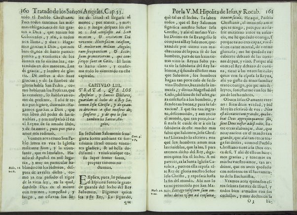 Tratado de los santos angeles en que se explican, y ponderan las calidades, excelencias, y ministerios, que para con los hombres exercitan aquellos celestiales espiritus. Qur compuso ... Hipolita de Iesus, y Rocaberti. ... En Valencia : por Manuel Gomez, 1683