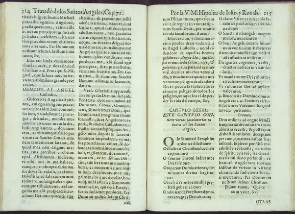 Tratado de los santos angeles en que se explican, y ponderan las calidades, excelencias, y ministerios, que para con los hombres exercitan aquellos celestiales espiritus. Qur compuso ... Hipolita de Iesus, y Rocaberti. ... En Valencia : por Manuel Gomez, 1683