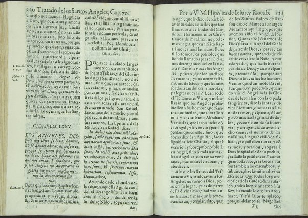 Tratado de los santos angeles en que se explican, y ponderan las calidades, excelencias, y ministerios, que para con los hombres exercitan aquellos celestiales espiritus. Qur compuso ... Hipolita de Iesus, y Rocaberti. ... En Valencia : por Manuel Gomez, 1683