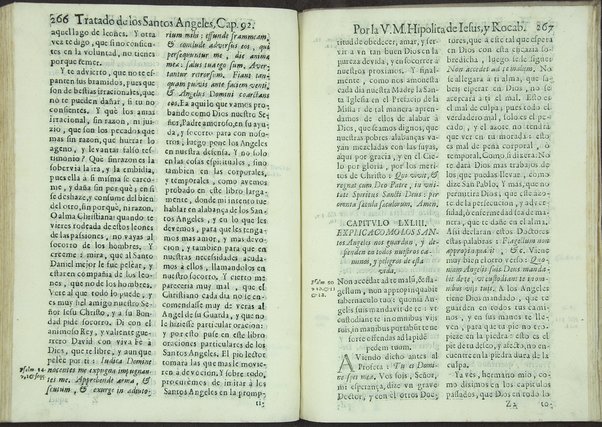 Tratado de los santos angeles en que se explican, y ponderan las calidades, excelencias, y ministerios, que para con los hombres exercitan aquellos celestiales espiritus. Qur compuso ... Hipolita de Iesus, y Rocaberti. ... En Valencia : por Manuel Gomez, 1683