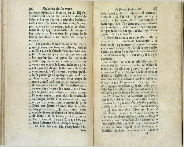 [Relations de la mort de quelques religieux de l'abbaye de la Trappe. Premiere partie [-quatrieme]] 2