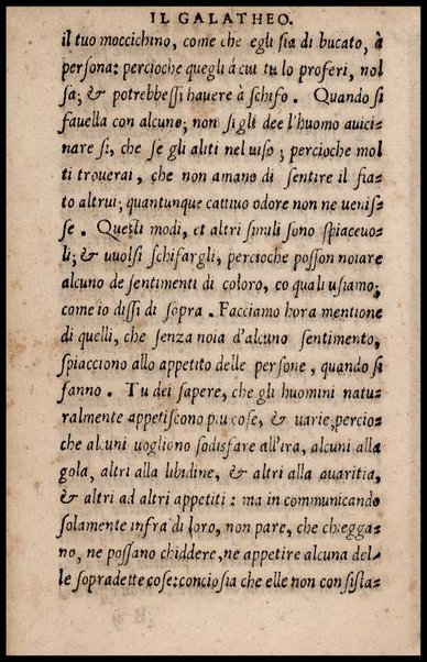 Il galatheo di m. Giouanni della Casa. Nel quale sotto la persona d'vn vecchio idiota ammaestrante vn suo giouanetto, si ragiona. De modi, che si debbono ò tenere, ò schifare nella commune conuersatione