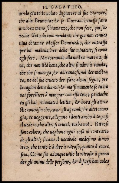 Il galatheo di m. Giouanni della Casa. Nel quale sotto la persona d'vn vecchio idiota ammaestrante vn suo giouanetto, si ragiona. De modi, che si debbono ò tenere, ò schifare nella commune conuersatione