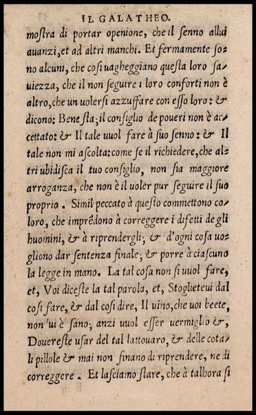 Il galatheo di m. Giouanni della Casa. Nel quale sotto la persona d'vn vecchio idiota ammaestrante vn suo giouanetto, si ragiona. De modi, che si debbono ò tenere, ò schifare nella commune conuersatione