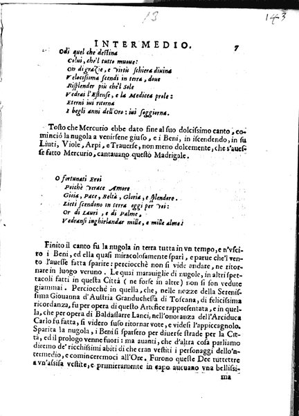 Descrizione del magnificentiss. apparato. E de' marauigliosi intermedi fatti per la commedia rappresentata in Firenze nelle felicissime nozze degl'illustrissimi, ed eccellentissimi signori il signor don Cesare d'Este, e la signora donna Virginia Medici