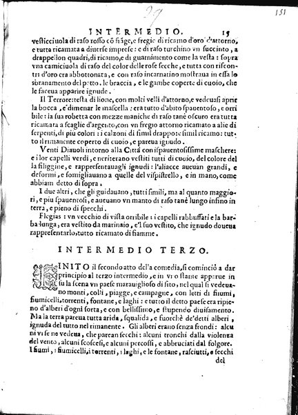 Descrizione del magnificentiss. apparato. E de' marauigliosi intermedi fatti per la commedia rappresentata in Firenze nelle felicissime nozze degl'illustrissimi, ed eccellentissimi signori il signor don Cesare d'Este, e la signora donna Virginia Medici