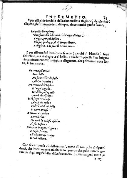 Descrizione del magnificentiss. apparato. E de' marauigliosi intermedi fatti per la commedia rappresentata in Firenze nelle felicissime nozze degl'illustrissimi, ed eccellentissimi signori il signor don Cesare d'Este, e la signora donna Virginia Medici