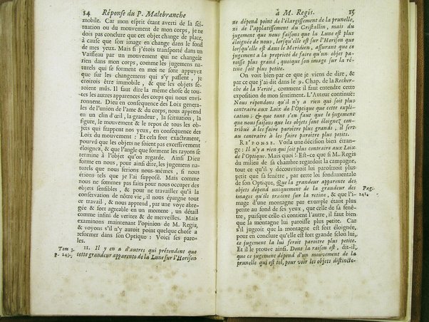 Re'ponse du p. Malebranche, prestre de l'oratoire, a m. Regis