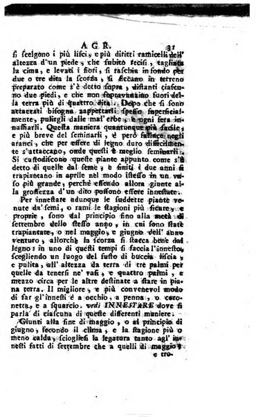 [Dizionario di agricoltura, nel quale si contiene la coltura, e conservazione de' diversi prodotti riguardanti le terre seminative, i prati, i boschi, le vigne, ed i giardini. Come pure il governo de' bestiami, de' colombi, de polii, dell'api, de' bachi da seta, le loro malattie, ed i loro rispettivi rimedj ... Da sicure osservazioni raccolto da Ignazio Ronconi fiorentino ... Tomo 1-[2]. - In Venezia : per Francesco Sansoni, 1771] 1