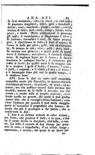 [Dizionario di agricoltura, nel quale si contiene la coltura, e conservazione de' diversi prodotti riguardanti le terre seminative, i prati, i boschi, le vigne, ed i giardini. Come pure il governo de' bestiami, de' colombi, de polii, dell'api, de' bachi da seta, le loro malattie, ed i loro rispettivi rimedj ... Da sicure osservazioni raccolto da Ignazio Ronconi fiorentino ... Tomo 1-[2]. - In Venezia : per Francesco Sansoni, 1771] 1