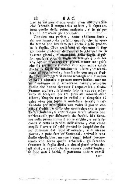 [Dizionario di agricoltura, nel quale si contiene la coltura, e conservazione de' diversi prodotti riguardanti le terre seminative, i prati, i boschi, le vigne, ed i giardini. Come pure il governo de' bestiami, de' colombi, de polii, dell'api, de' bachi da seta, le loro malattie, ed i loro rispettivi rimedj ... Da sicure osservazioni raccolto da Ignazio Ronconi fiorentino ... Tomo 1-[2]. - In Venezia : per Francesco Sansoni, 1771] 1