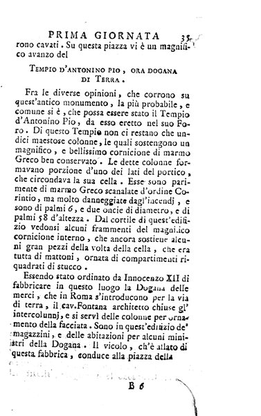 [Itinerario istruttivo di Roma antica e moderna ovvero Descrizione generale dei monumenti antichi e moderni, e delle opere le più insigni di pittura, scultura, ed architettura di quest'alma città e delle sue adjacenze di Mariano Vasi romano Accademico etrusco di Cortona tomo primo [-secondo]] 1