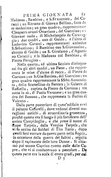 [Itinerario istruttivo di Roma antica e moderna ovvero Descrizione generale dei monumenti antichi e moderni, e delle opere le più insigni di pittura, scultura, ed architettura di quest'alma città e delle sue adjacenze di Mariano Vasi romano Accademico etrusco di Cortona tomo primo [-secondo]] 1