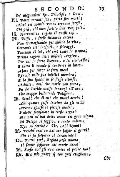 L'Oreste tragedia di monsignor Giovanni Rucellai rappresentata nel Collegio Clementino nelle vacanze del Carnovale dell'anno 1726. Consacrata all'eminentissimo, e reverendissimo principe, il signor cardinale Benedetto Pamfilio, protettore del Collegio Clementino